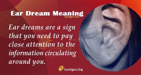 The Symbolism of Ears in Dreams