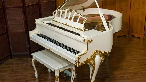 The Timeless Appeal of a Ivory-Colored Grand Piano