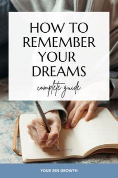 Tips for Recalling and Analyzing Dream Names for Personal Development