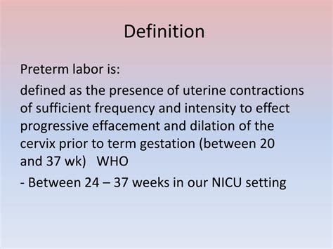 Understanding Premature Labor: Definition and Incidence