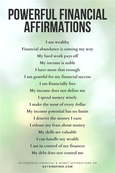 Unleashing the Power of Affirmations to Enhance Your Financial Prosperity