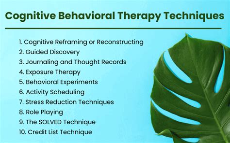 Using Cognitive Behavioral Therapy Techniques