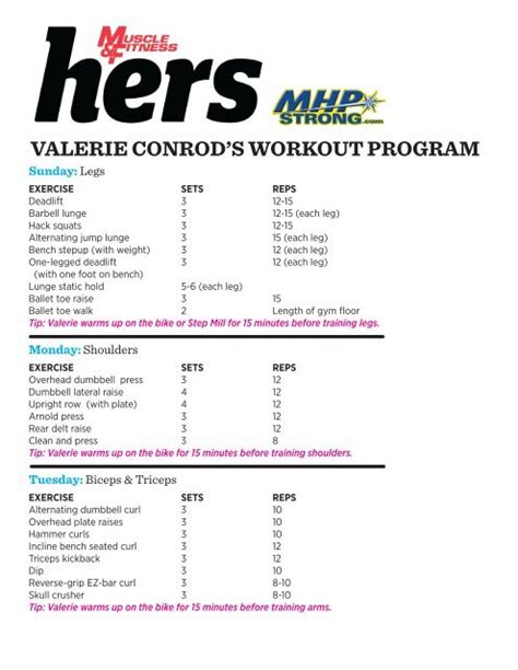 Valerie's Fitness Regimen